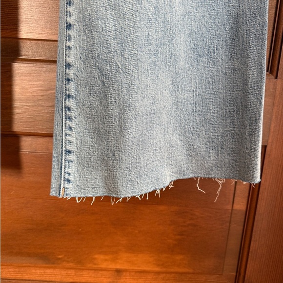 Express 70s Flare Mid Rise Light Blue Jeans - Picture 3 of 4